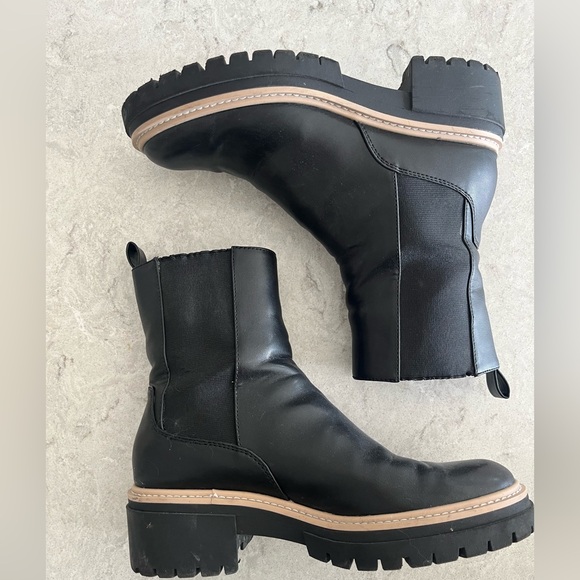 Open Edit Black Lug Boots - Picture 3 of 5